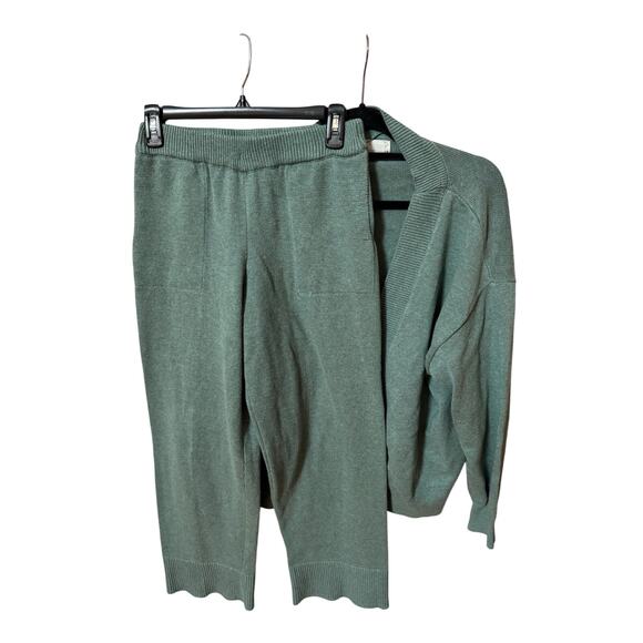 Free People Solar Cardigan & Pants Set - Pine Heater. Top medium bottom small - Picture 7 of 7